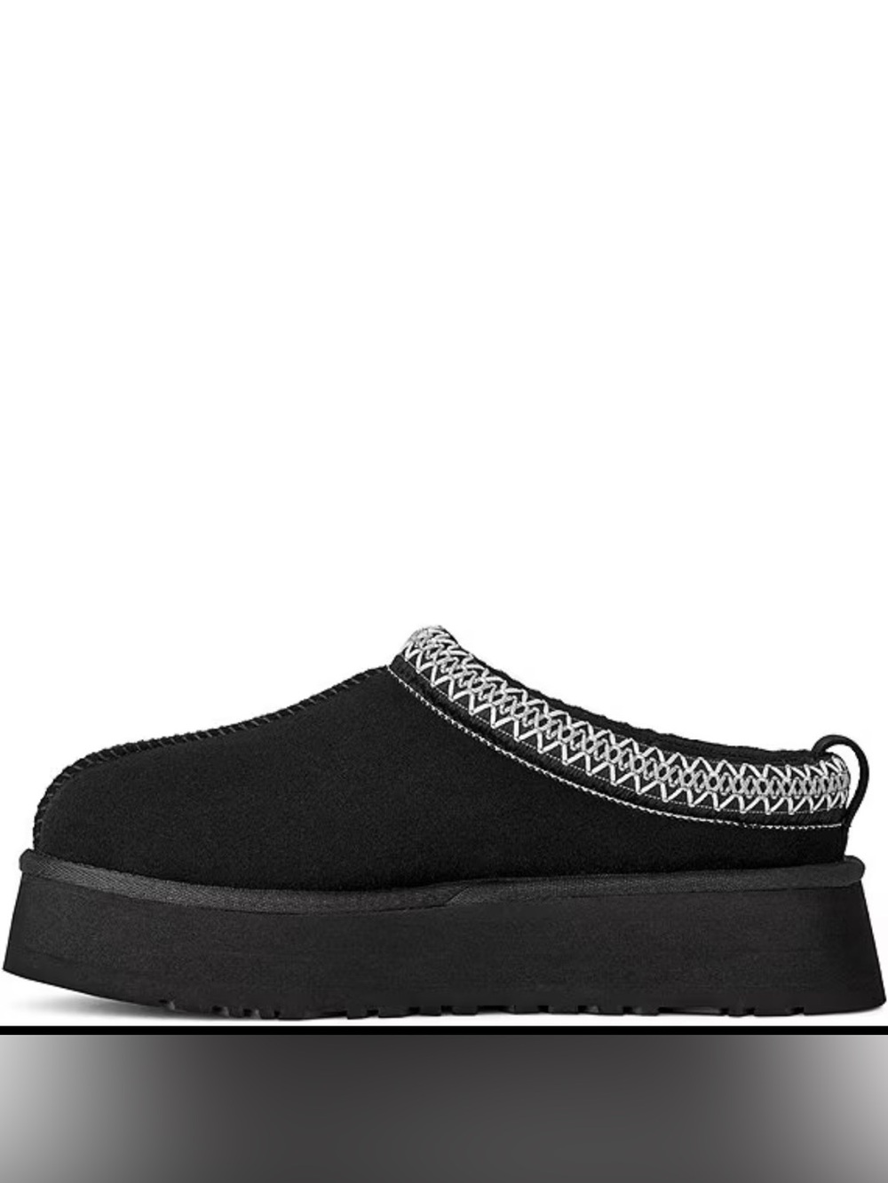 UGG Tazz Black Suede Slip-On Platform Clog size 7 - Picture 3 of 6